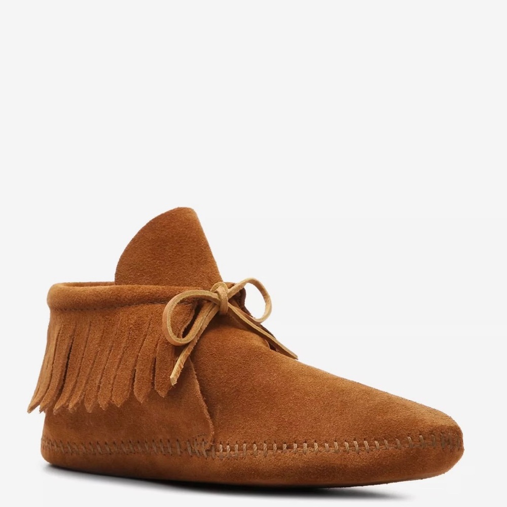 Women's Minnetonka Classic Fringe Softsole Ankle Western Boots